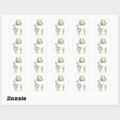 Botten van de knie 5 vierkante sticker (Vel)