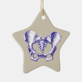 Botten van de menselijke bekken keramisch ornament (Rechts)