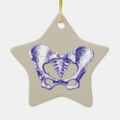 Botten van de menselijke bekken keramisch ornament (Achterkant)