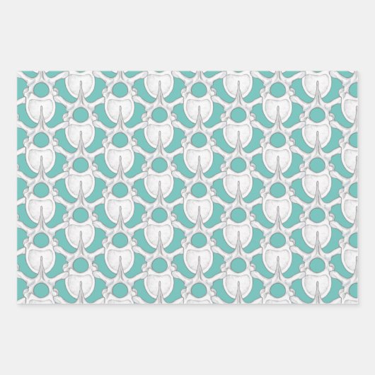 Botten van de schedel en de wervelkolom inpakpapier vel (Voorkant 3)