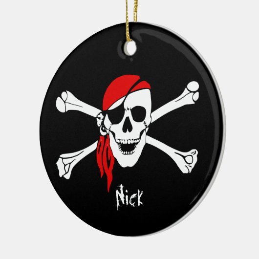 Botten van de schedel keramisch ornament (Links)