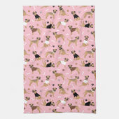 Botten van de Terrier van de grens en de Keukenhan Theedoek (Verticaal)