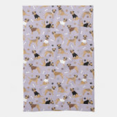 Botten van de Terrier van de grens en de Keukenhan Theedoek (Verticaal)