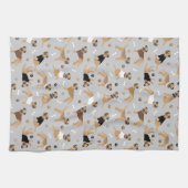 Botten van de Terrier van de grens en de Keukenhan Theedoek (Horizontaal)