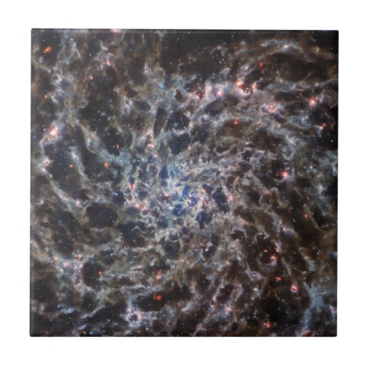 Botten van Galaxy IC5332 van JWST Tegeltje (Voorkant)