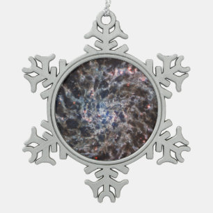 Botten van Galaxy IC5332 van JWST Tin Sneeuwvlok Ornament