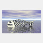 Botten van vis rechthoekige sticker (Voorkant)