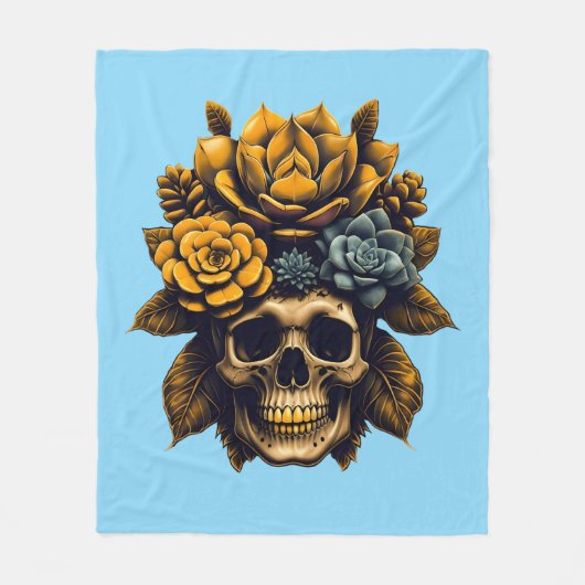 Botten voor Bloom Fleece Deken (Voorkant)