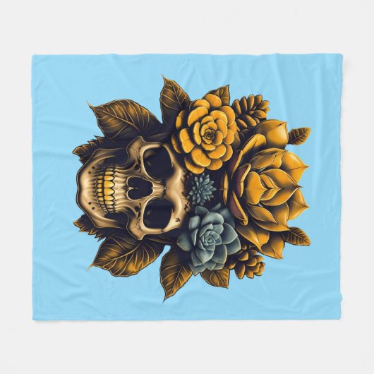 Botten voor Bloom Fleece Deken (Voorkant (Horizontaal))