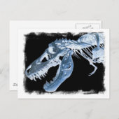 Botten voor Blue & Black T-Rex X-Ray Foto Briefkaart (Voorkant / Achterkant)