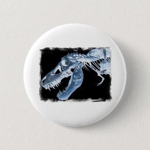 Botten voor Blue & Black T-Rex X-Ray Foto Ronde Button 5,7 Cm