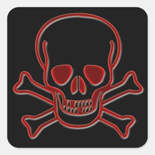Botten voor schedel en dwars vierkante sticker (Voorkant)