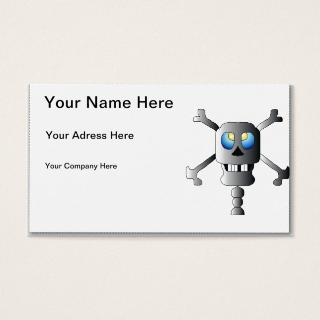 Botten voor schedel en dwars visitekaartjes (Voorkant)