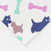 Botten voor Schotse terrier kiezen voor Dog Blanke Fleece Deken (Hoek)