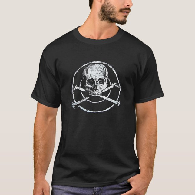 botten zwarte achtergrond t-shirt (Voorkant)