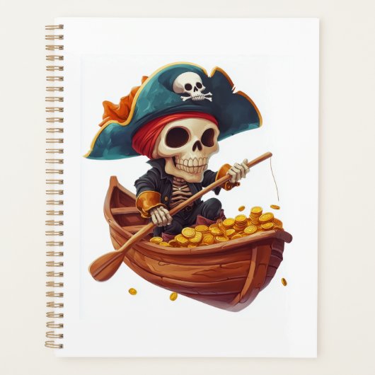 Bottenboekanier � Grappige Piraat Schedel Planner (Voorkant)