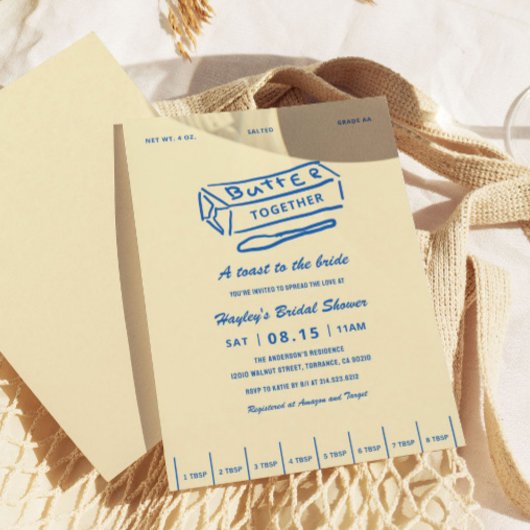 Botter Samen Gele Bruiloft Borrel Kaart