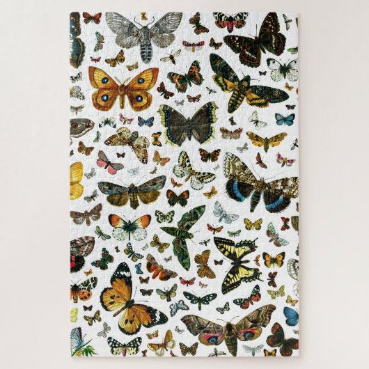 Botterfly collage - scores voor vlinders en moten legpuzzel (Verticaal)