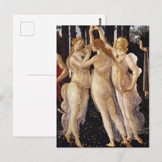 Botticell - Drie genaden in Primavera Fine Art Briefkaart (Voorkant / Achterkant)