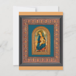Botticelli (1445-1510) Madonna en kind op de troon Briefkaart