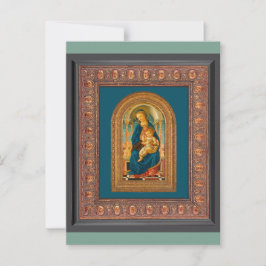 Botticelli (1445-1510) Madonna en kind op de troon Briefkaart
