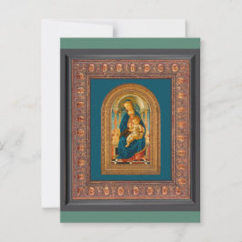 Botticelli (1445-1510) Madonna en kind op de troon Briefkaart