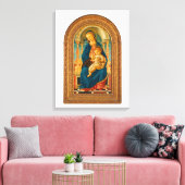 Botticelli (1445-1510) Madonna en kind op de troon Canvas Afdruk (Insitu (Woonkamer))