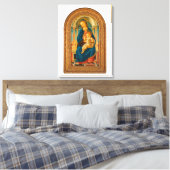 Botticelli (1445-1510) Madonna en kind op de troon Canvas Afdruk (Insitu (Slaapkamer))