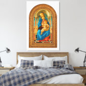 Botticelli (1445-1510) Madonna en kind op de troon Canvas Afdruk (Insitu (Slaapkamer))