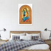 Botticelli (1445-1510) Madonna en kind op de troon Canvas Afdruk (Insitu (Slaapkamer))