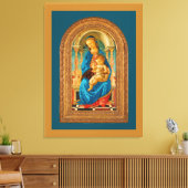 Botticelli (1445-1510) Madonna en kind op de troon Canvas Afdruk (Insitu (Woonkamer))