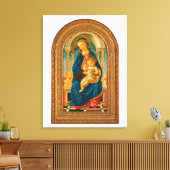Botticelli (1445-1510) Madonna en kind op de troon Canvas Afdruk (Insitu (Woonkamer))