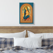 Botticelli (1445-1510) Madonna en kind op de troon Canvas Afdruk (Insitu (Slaapkamer))