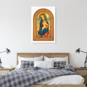 Botticelli (1445-1510) Madonna en kind op de troon Canvas Afdruk (Insitu (Slaapkamer))