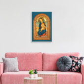 Botticelli (1445-1510) Madonna en kind op de troon Canvas Afdruk (Insitu (Woonkamer))