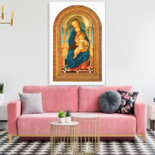 Botticelli (1445-1510) Madonna en kind op de troon Canvas Afdruk (Insitu (Woonkamer))