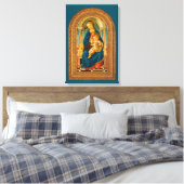 Botticelli (1445-1510) Madonna en kind op de troon Canvas Afdruk (Insitu (Slaapkamer))