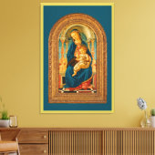 Botticelli (1445-1510) Madonna en kind op de troon Canvas Afdruk (Insitu (Woonkamer))