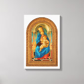 Botticelli (1445-1510) Madonna en kind op de troon Canvas Afdruk (Voorkant)