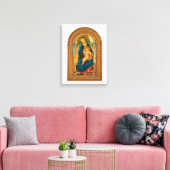Botticelli (1445-1510) Madonna en kind op de troon Canvas Afdruk (Insitu (Woonkamer))