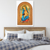 Botticelli (1445-1510) Madonna en kind op de troon Canvas Afdruk (Insitu (Slaapkamer))