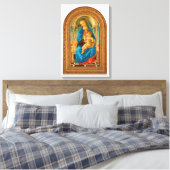 Botticelli (1445-1510) Madonna en kind op de troon Canvas Afdruk (Insitu (Slaapkamer))