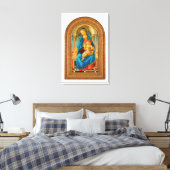 Botticelli (1445-1510) Madonna en kind op de troon Canvas Afdruk (Insitu (Slaapkamer))