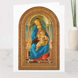Botticelli (1445-1510) Madonna en kind op de troon Kaart