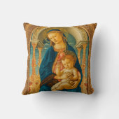 Botticelli (1445-1510) Madonna en kind op de troon Kussen (Achterkant)