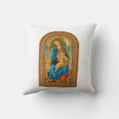 Botticelli (1445-1510) Madonna en kind op de troon Kussen (Achterkant)