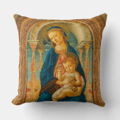 Botticelli (1445-1510) Madonna en kind op de troon Kussen (Voorkant)