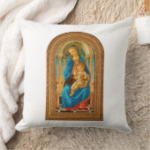 Botticelli (1445-1510) Madonna en kind op de troon Kussen (Deken)