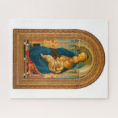 Botticelli (1445-1510) Madonna en kind op de troon Legpuzzel (Horizontaal)