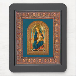 Botticelli (1445-1510) Madonna en kind op de troon Muismat
